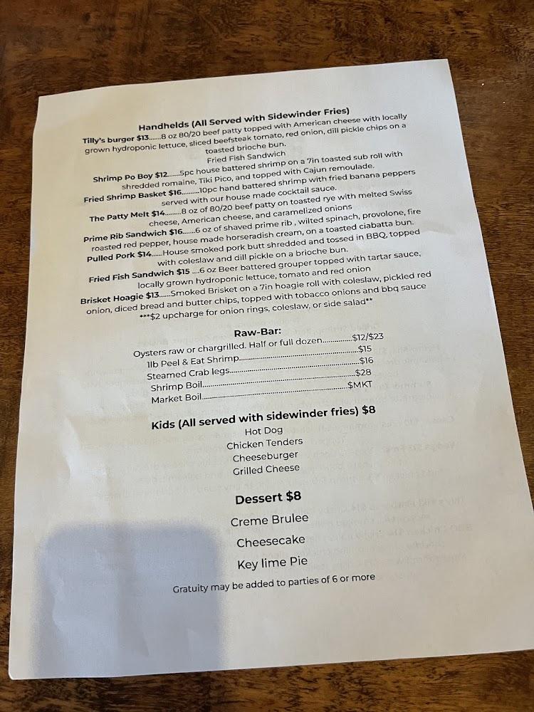 Tilly's Tiki Bar and Grill Menu image 4